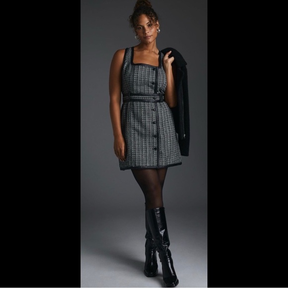 #1591 Anthropologie MAEVE TWEED MINI DRESS size 14 - Picture 2 of 7